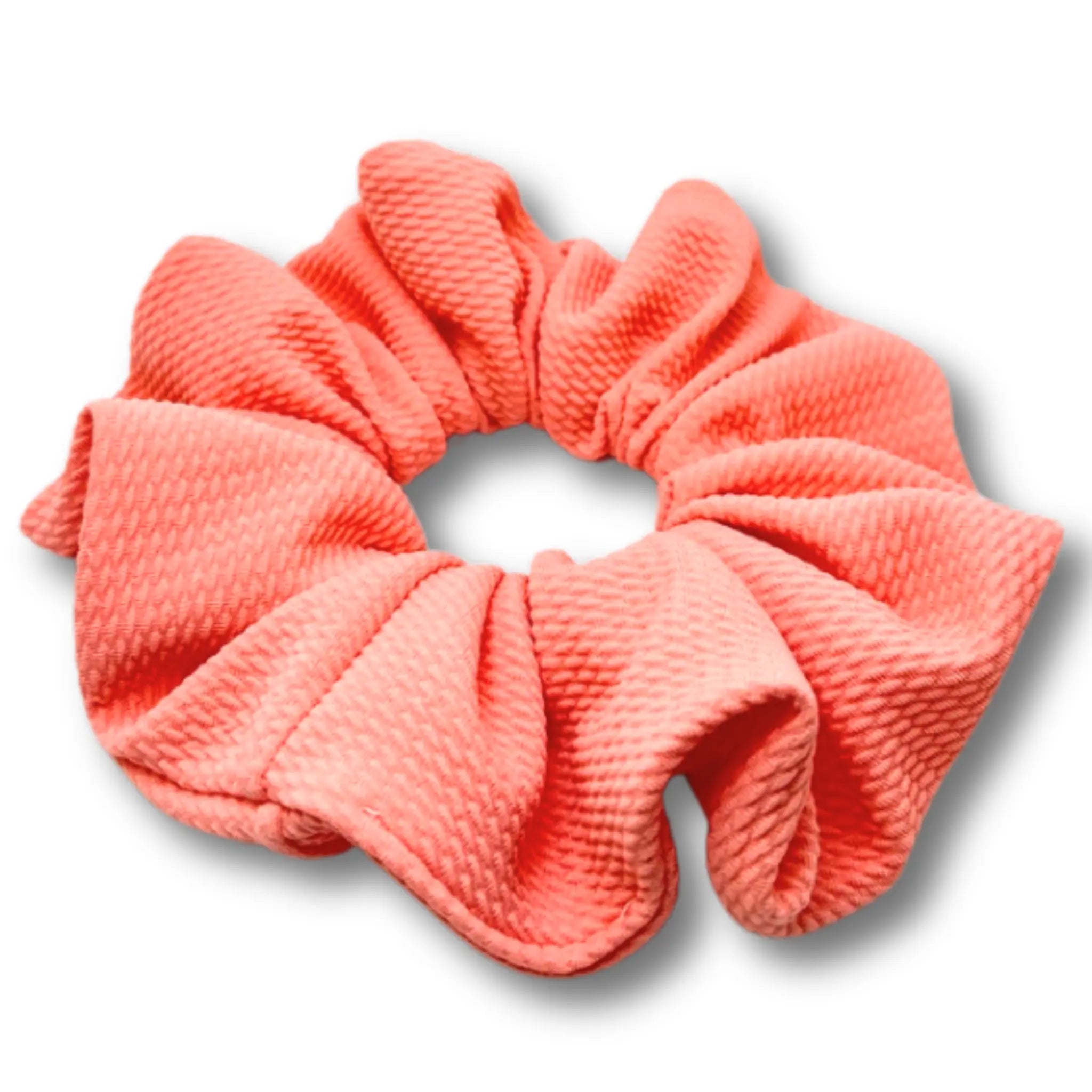 Coral Summer Bullet Scrunchie