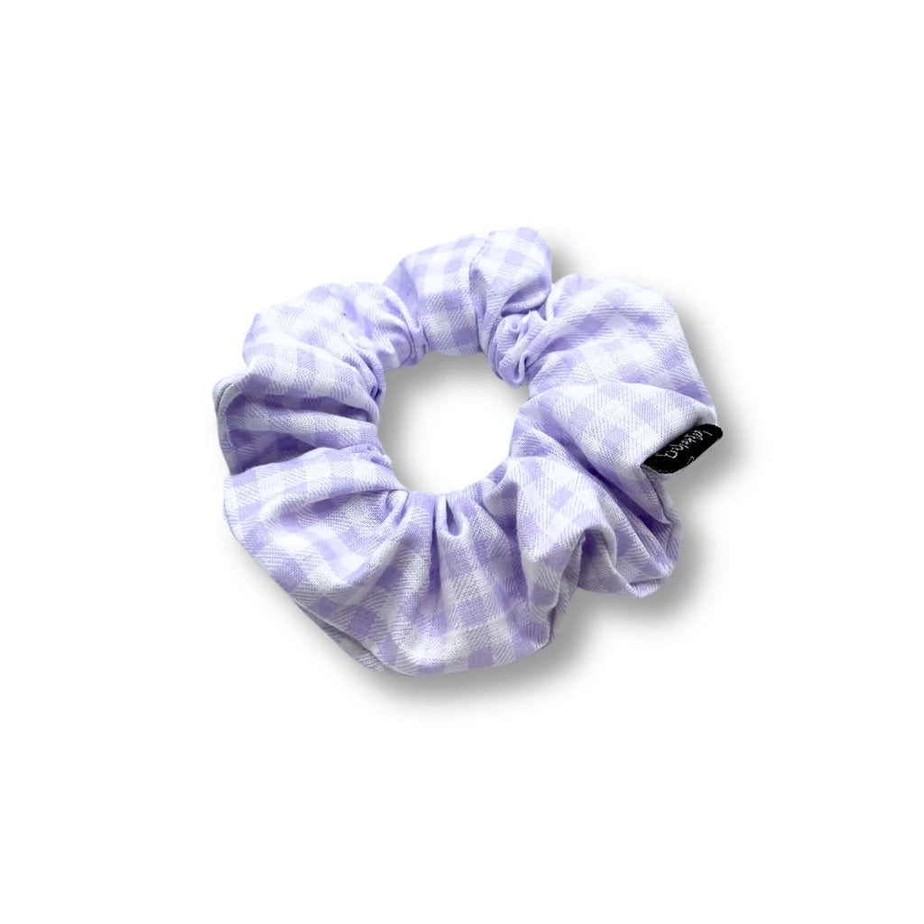 Mini Lilac Gingham Spring Scrunchie