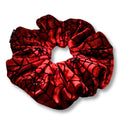 Red Spiderweb Crushed Velvet Scrunchie