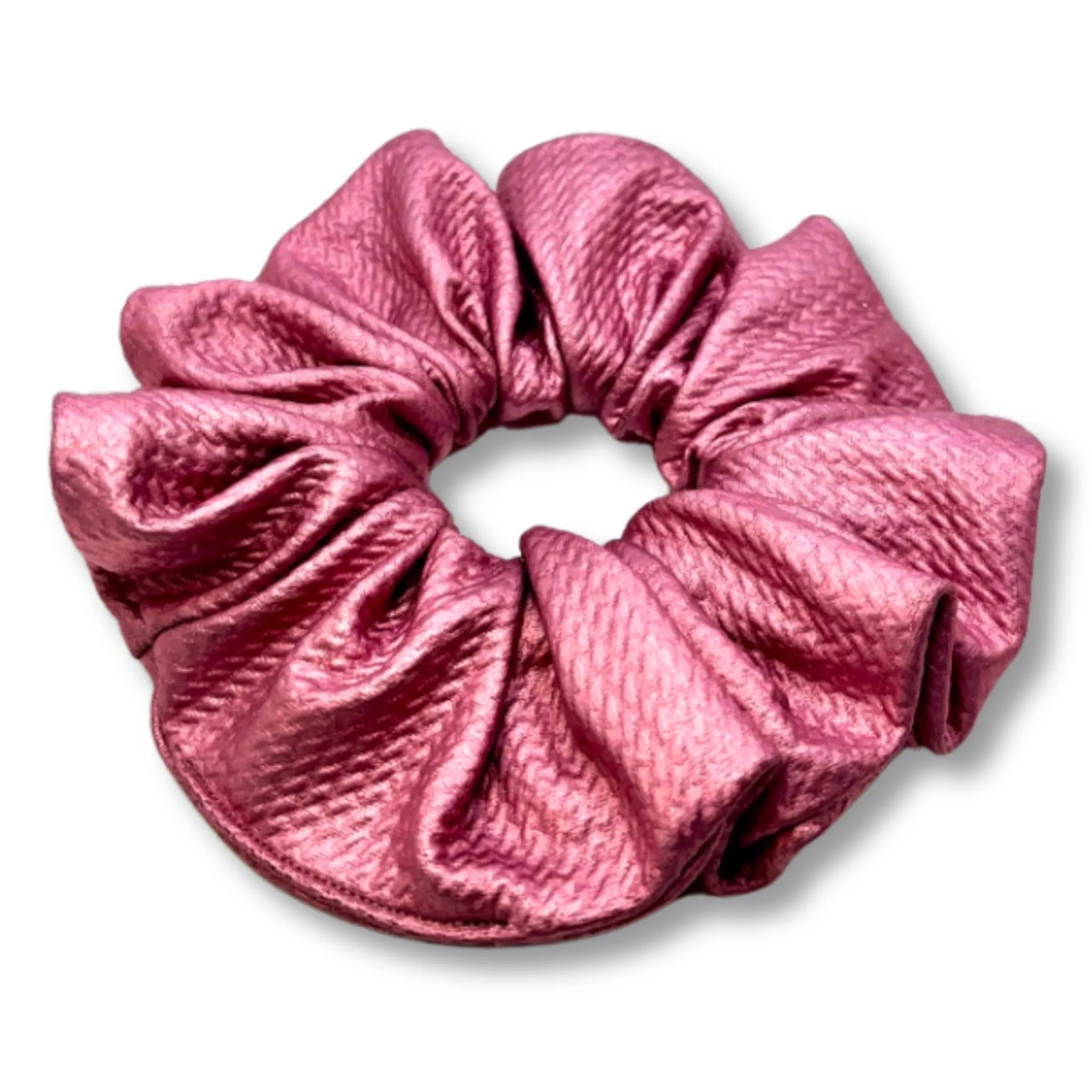 Metallic Pink Bullet Scrunchie