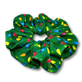Green Lights Christmas Bullet Scrunchie