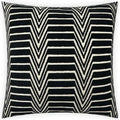 Evora Jet Black Throw Pillow With Insert