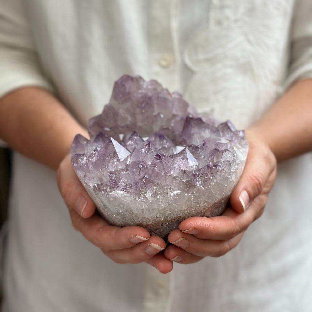 Extra Large Amethyst, Flat shaped Full polished stone, Stunning decor piece