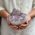 Extra Large Amethyst, Flat shaped Full polished stone, Stunning decor piece