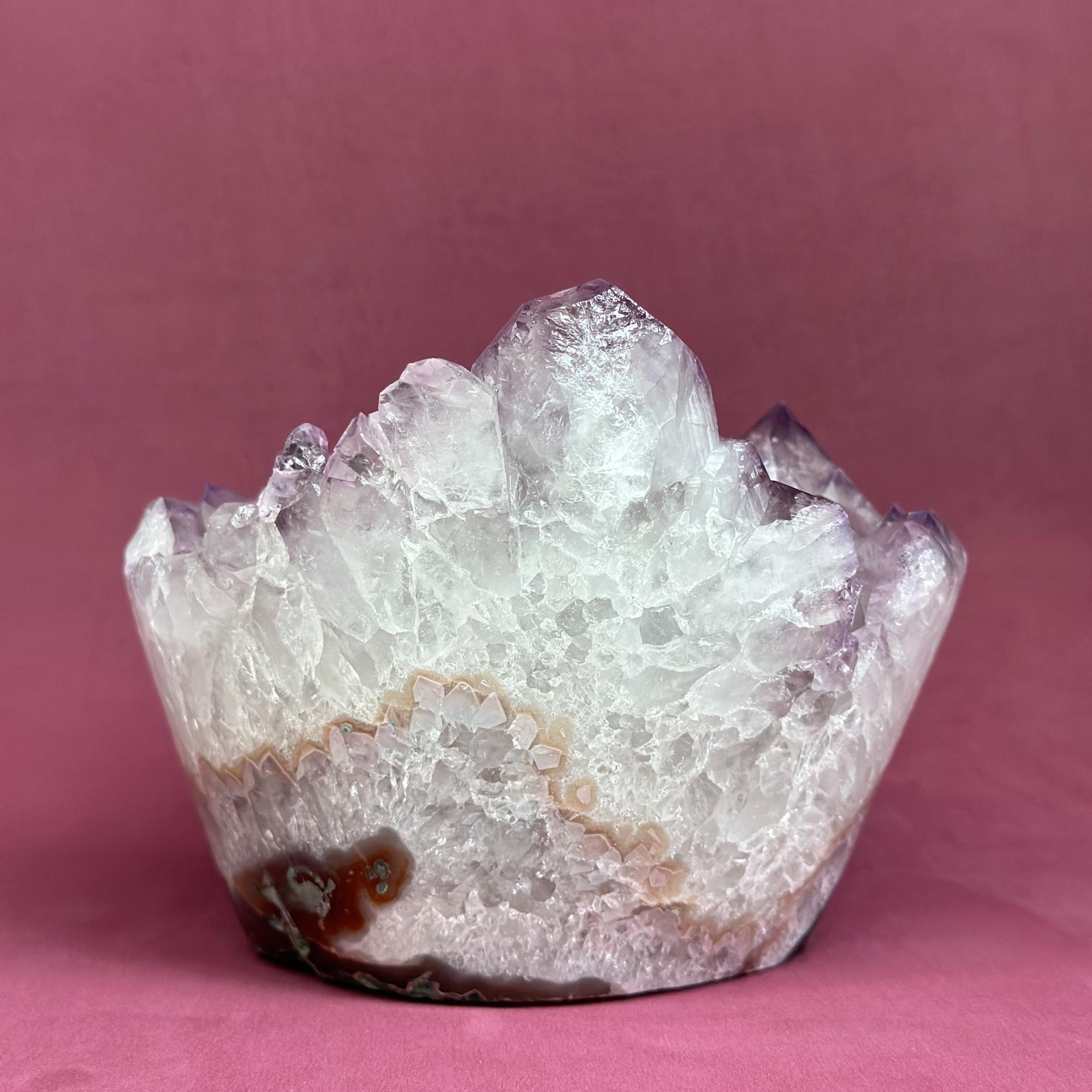 Extra Large Amethyst, Flat shaped Full polished stone, Stunning decor piece