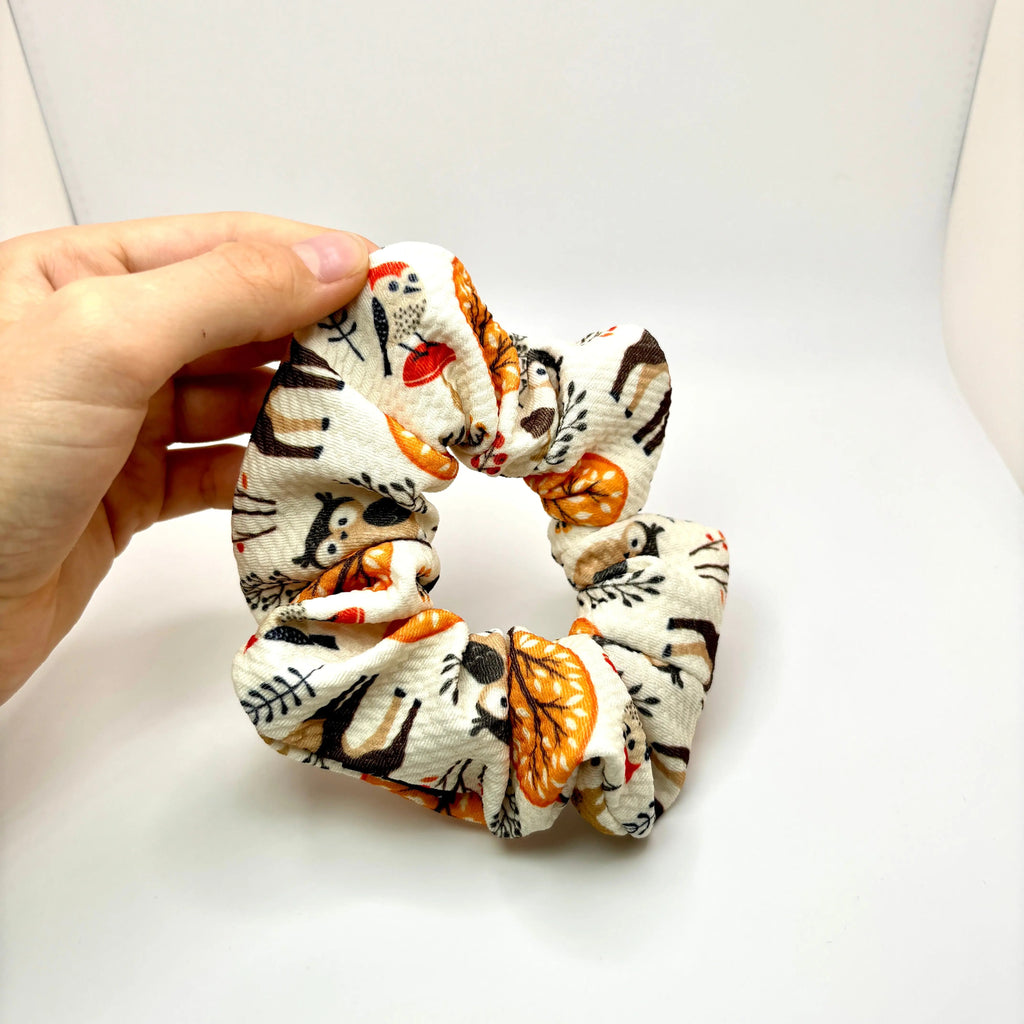 Mini Fall Animals Bullet Scrunchie