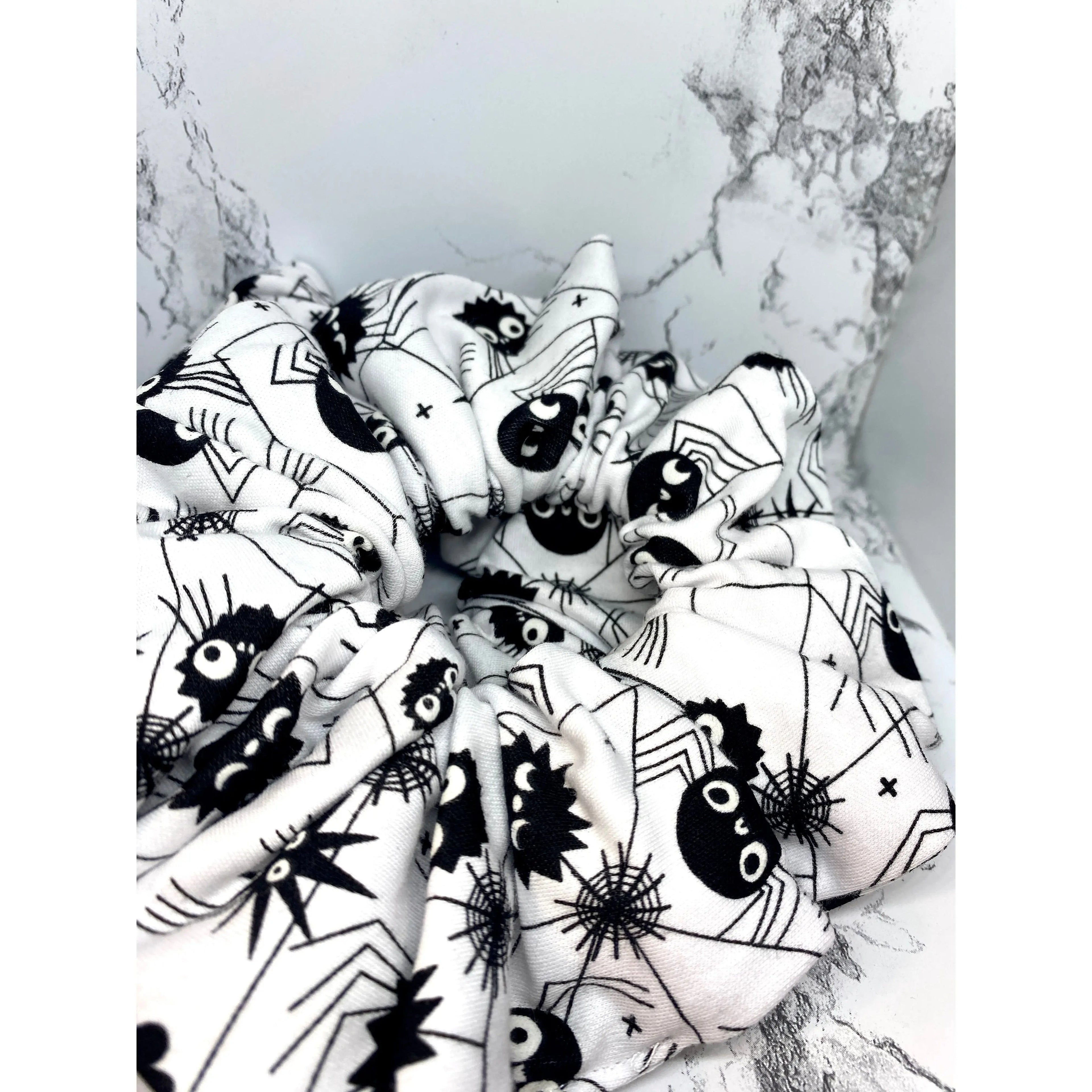 Glow in the Dark Spiderweb Halloween Scrunch