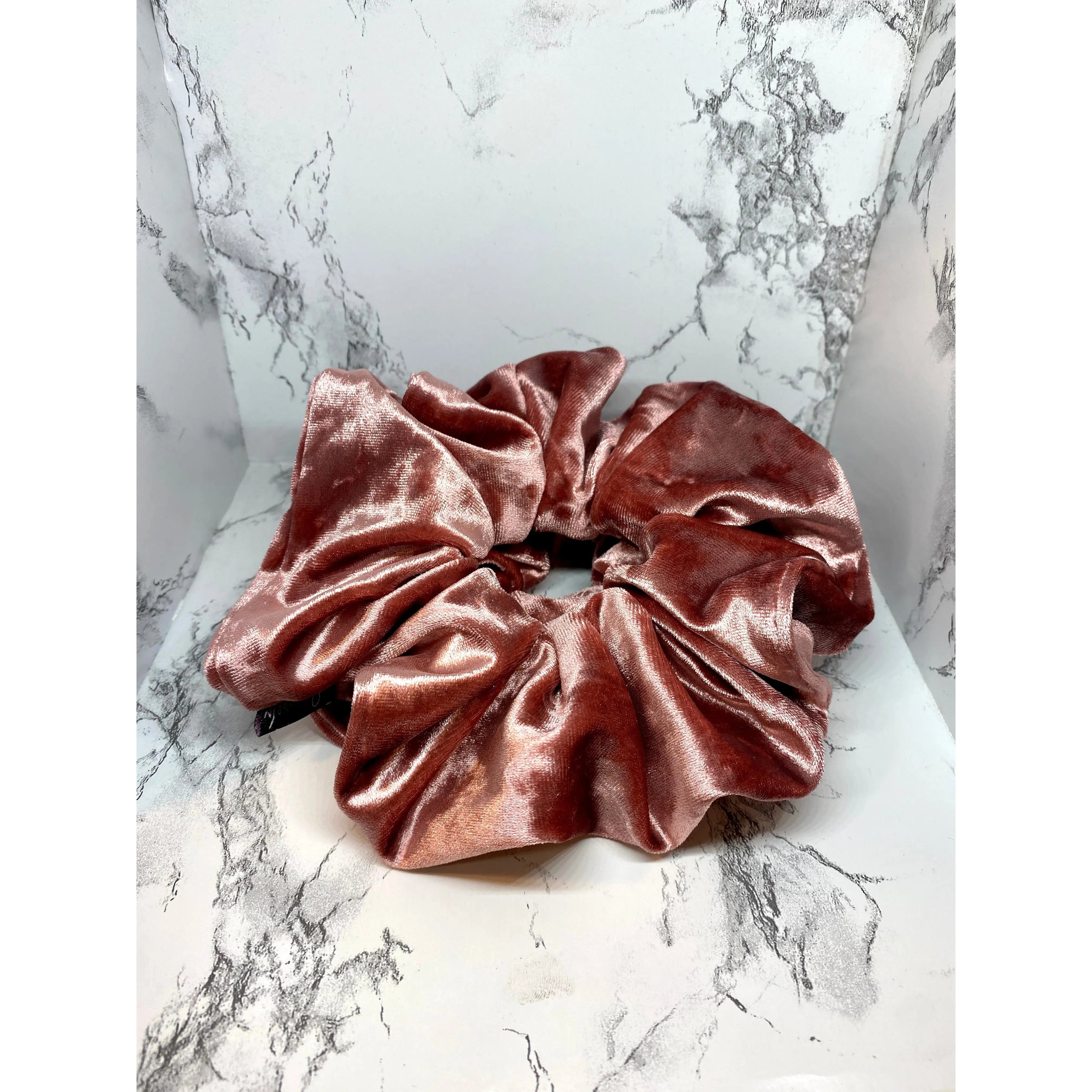 Dusty Rose Crushed Velvet Scrunchie