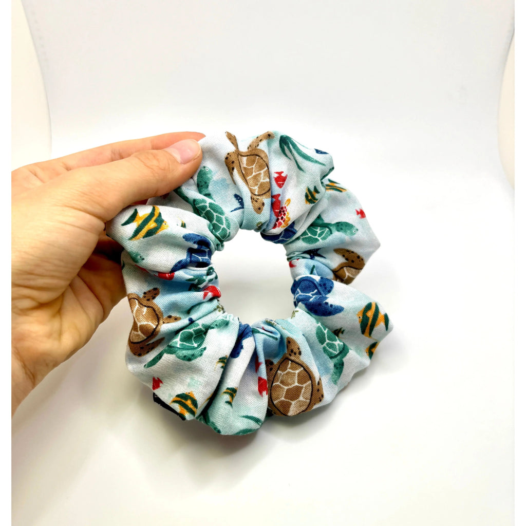 Mini Coral Reef Fish Summer Scrunchie