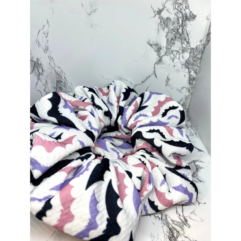 Pastel Bats Halloween Bullet Scrunchie