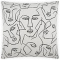 Face Up White Throw Pillow With Insert