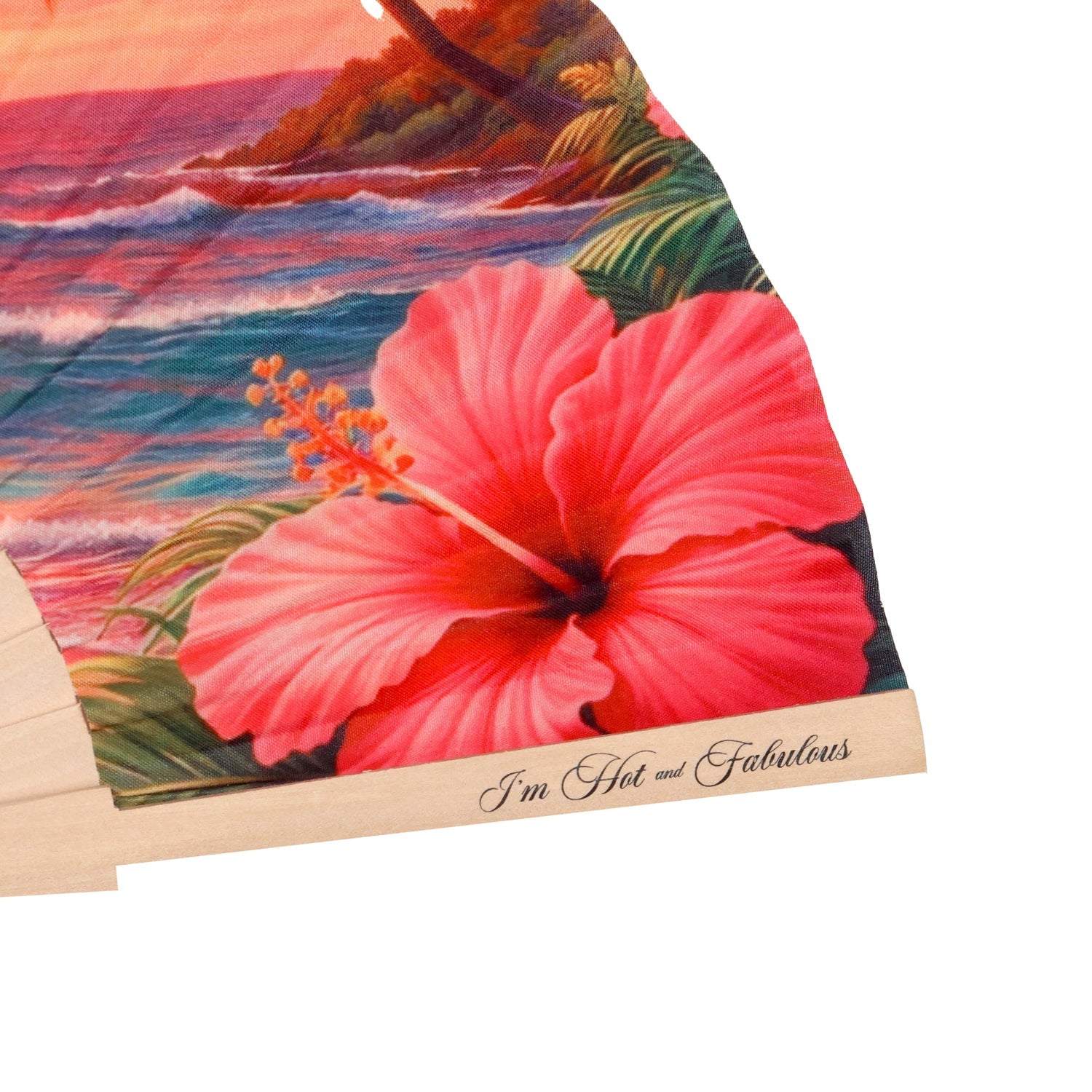 Island Sunset Hand Fan