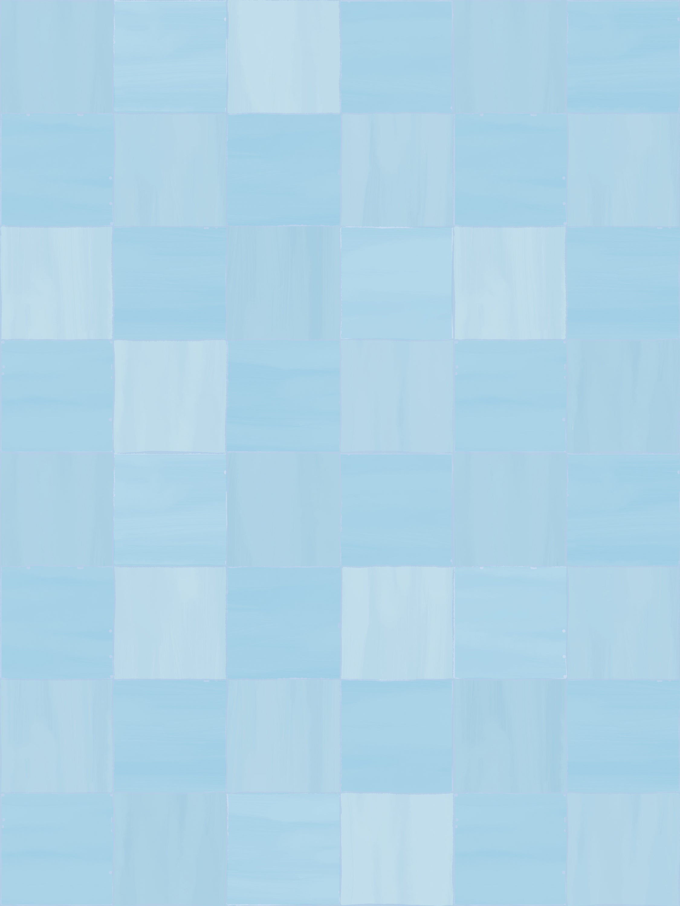 Zellige Wallpaper, light blue