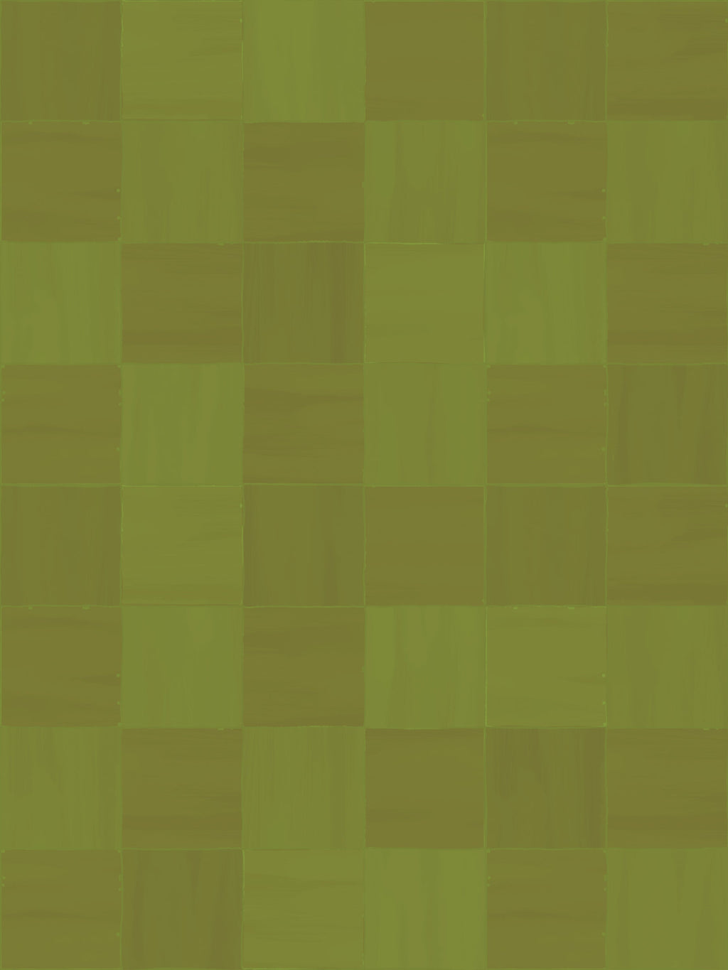 Zellige Wallpaper, olive green