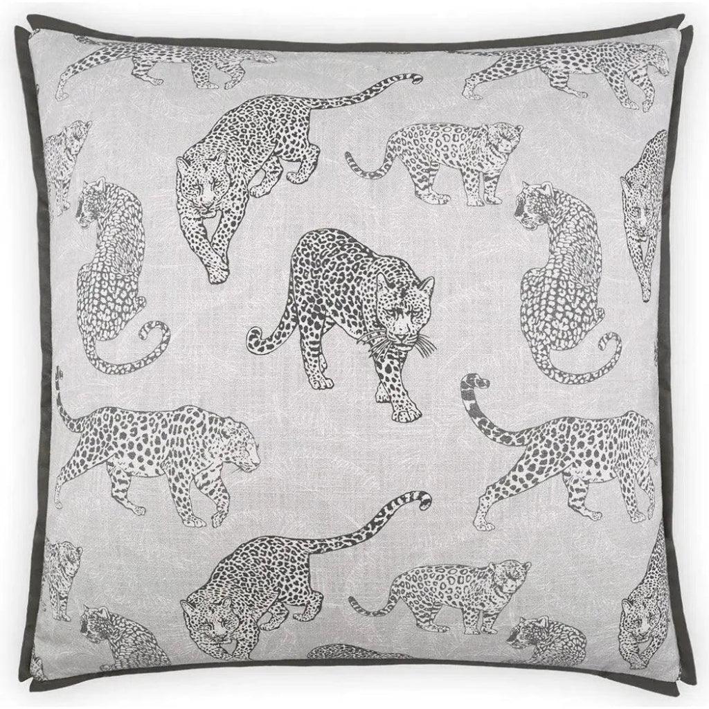 Felidae Grey Throw Pillow With Insert
