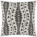 Fleurel Black Throw Pillow With Insert
