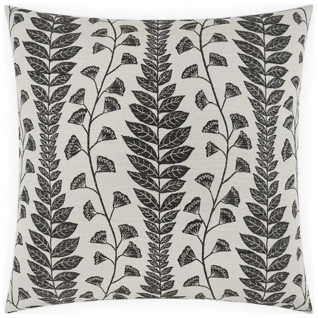 Fleurel Black Throw Pillow With Insert