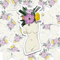 Floral Bust (Fem) Sticker