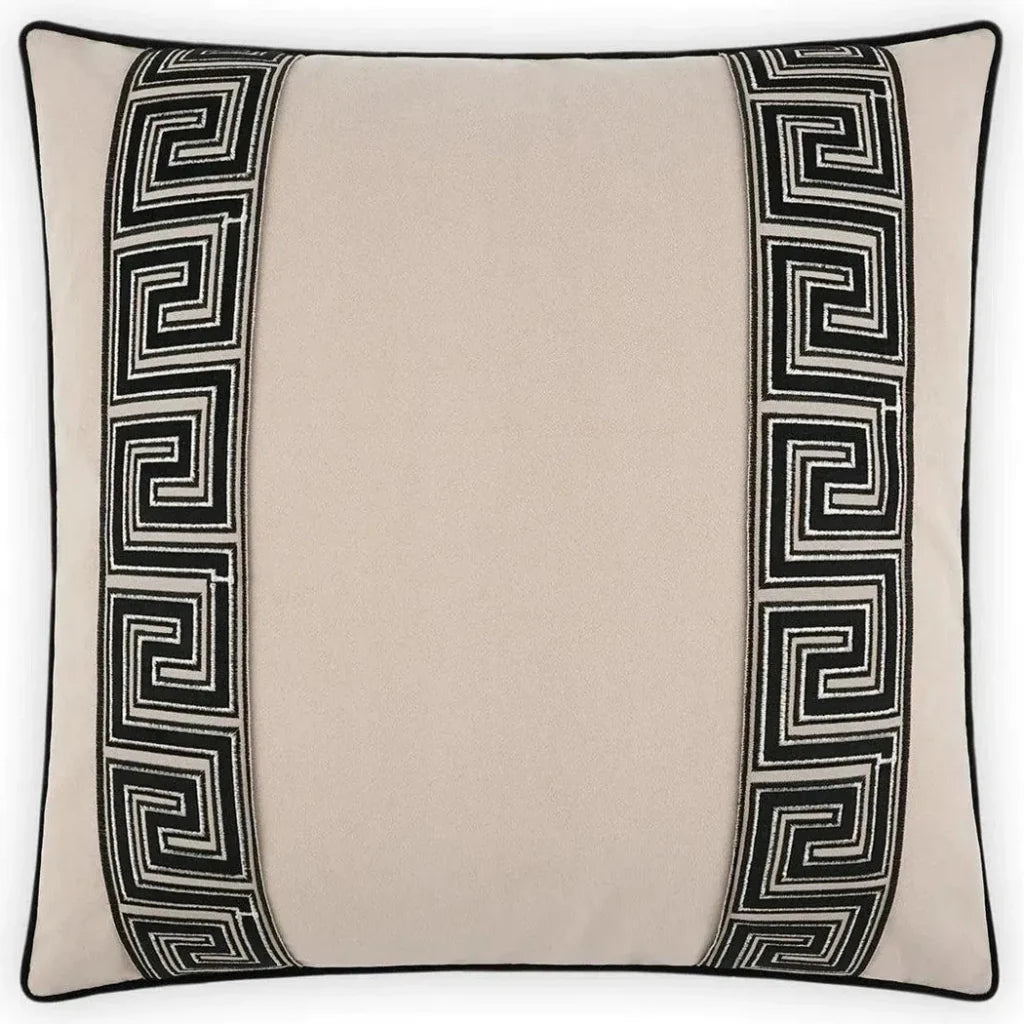 Fontanelle Ebony Black Throw Pillow With Insert