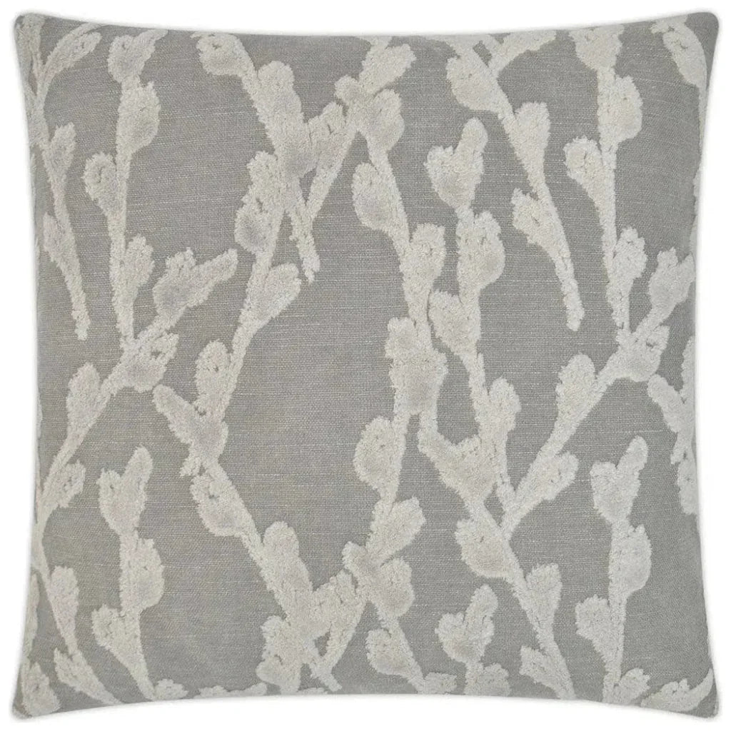 Fortuna Steam Grey Throw Pillow With Insert