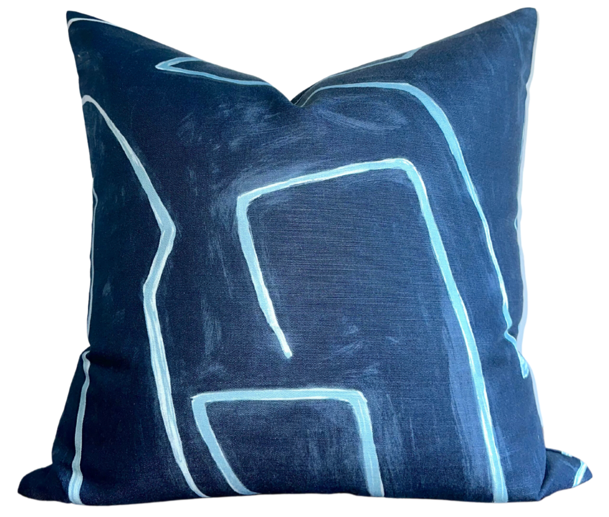 Graffito Pillow Cover in Navy, Kelly Wearstler Textiles