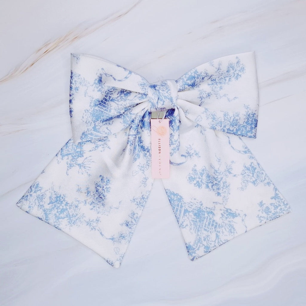 French Tolle Satin Bow Hair Clip