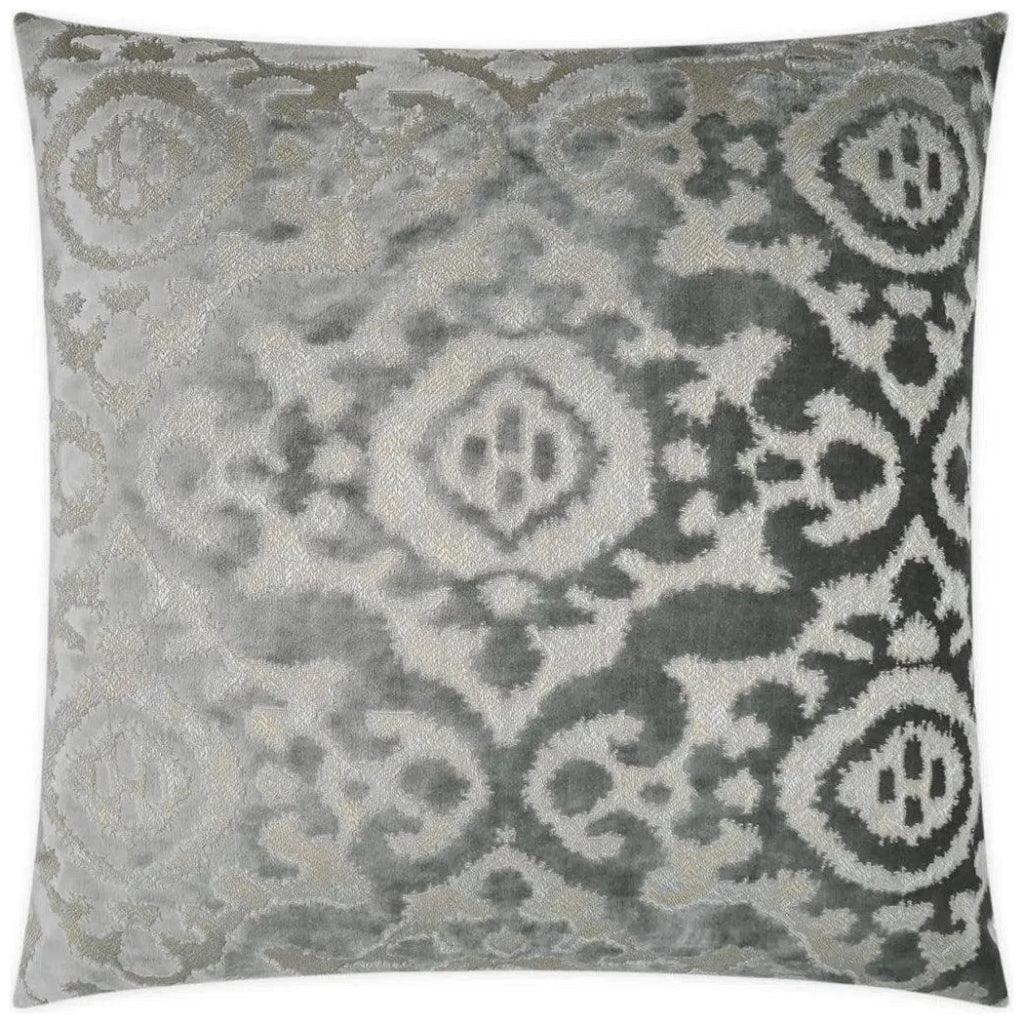 Fretwork Grey Throw Pillow With Insert