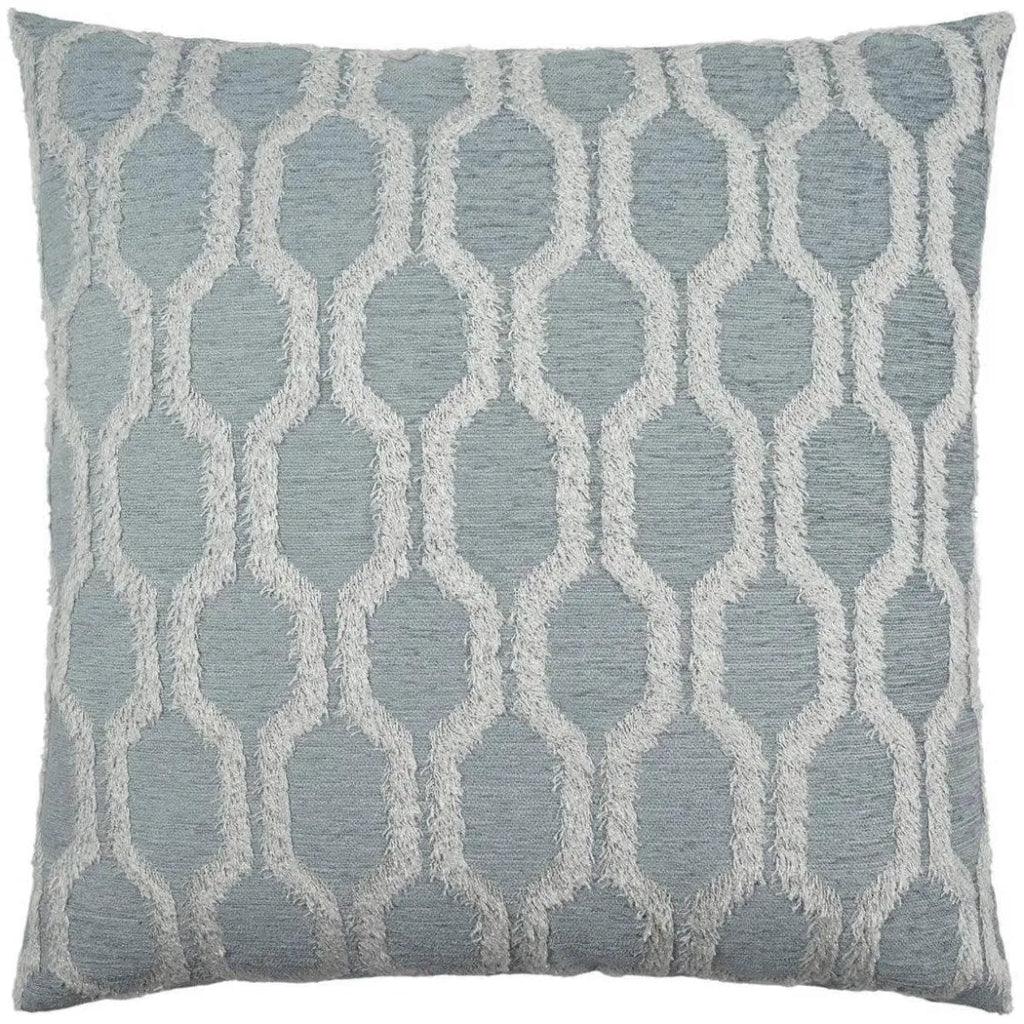 Fringed Dream Blue Throw Pillow With Insert