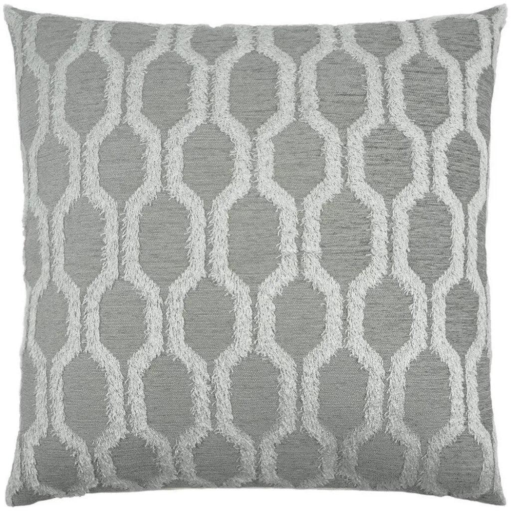 Fringed Platinum Grey Throw Pillow Insert