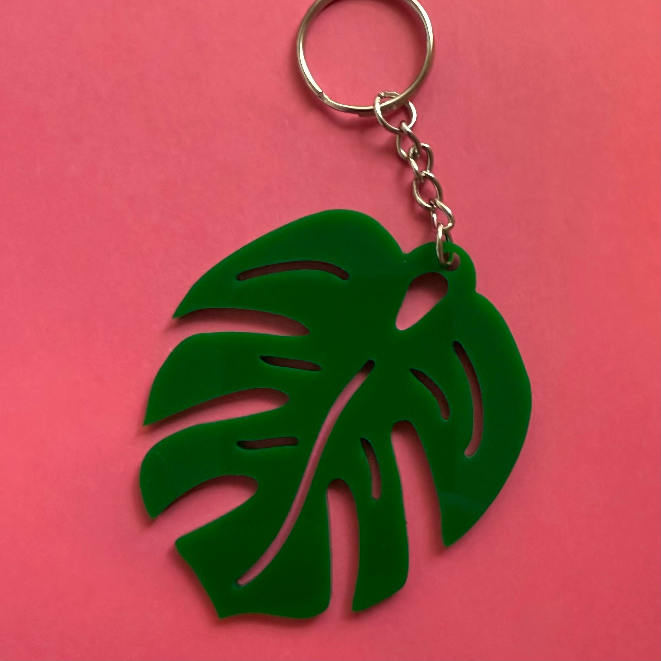 Monstera Leaf Keychain