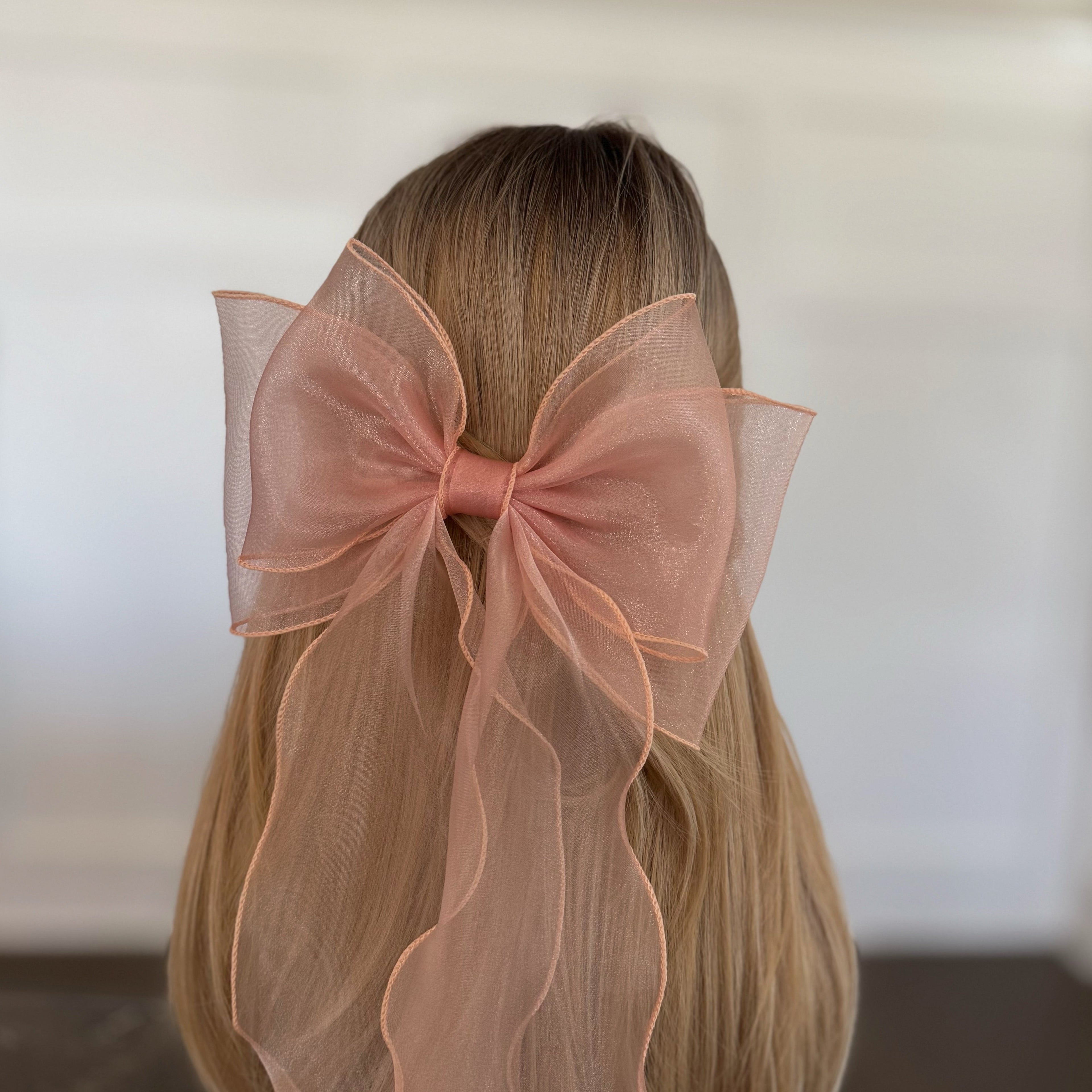 Sheer Silky Statement Hair Bow Clip