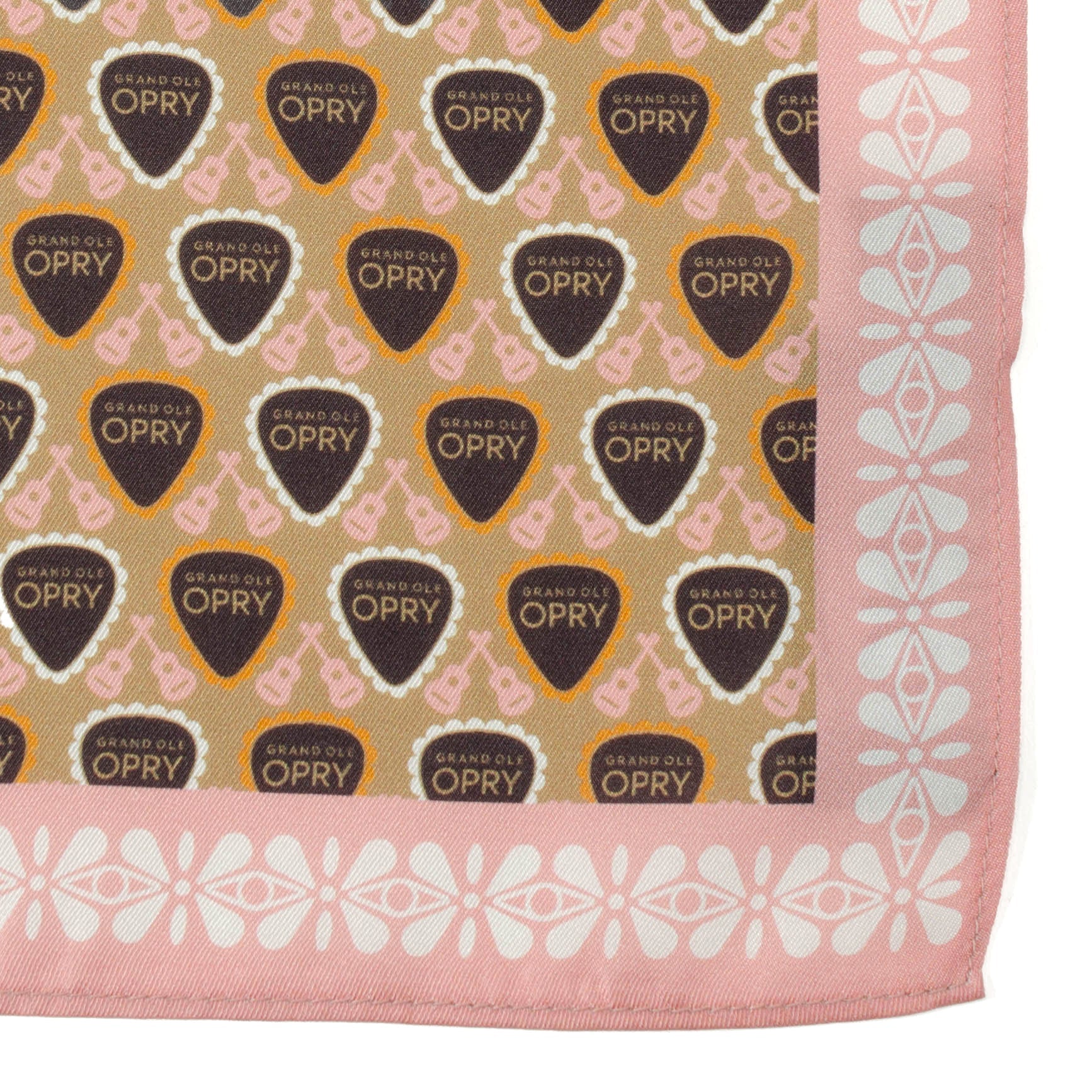Grand Ole Opry Pink Multi Satin Handkerchief Scarf