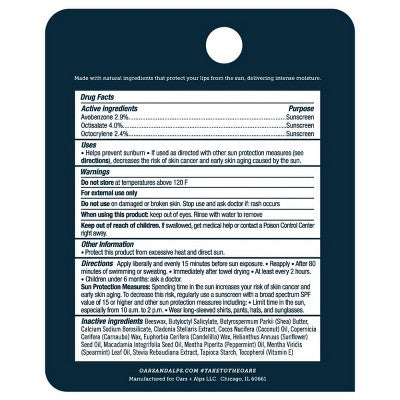 OARS + ALPS Lip Balm SPF 3ct - New