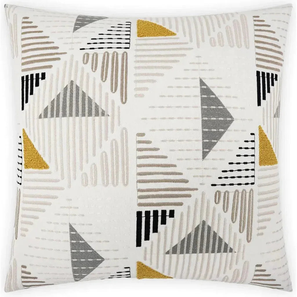 Geoscape White Throw Pillow With Insert