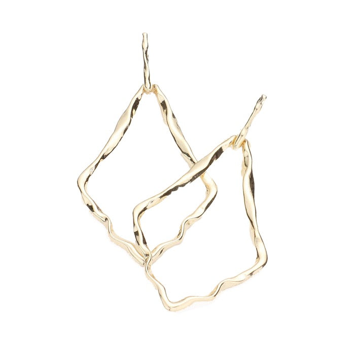 Petal Open Metal Detailed Earrings