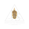 Gold Pave Flipflop Charm  ~ Deep South Originals