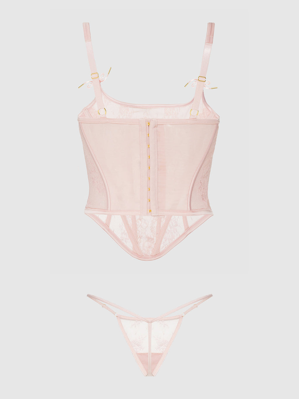 JOCELYN LACE UNDEREWIRE BUSTIER & G-STRING SET