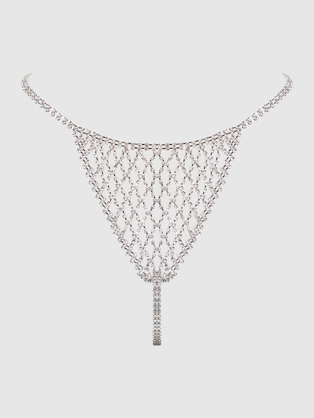 CHAINMAIL RHINESTONE THONG