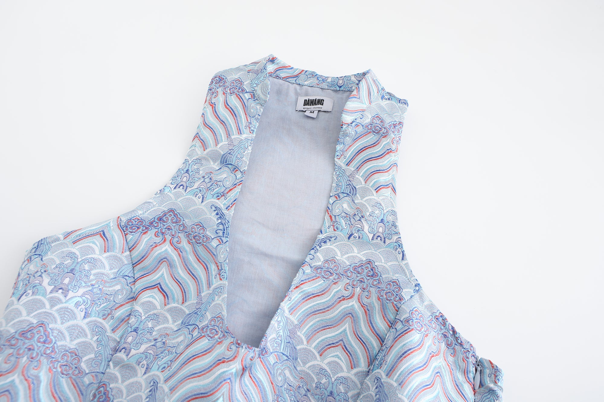 Hua Sleeveless Brocade Mini Dress Cloud Moire