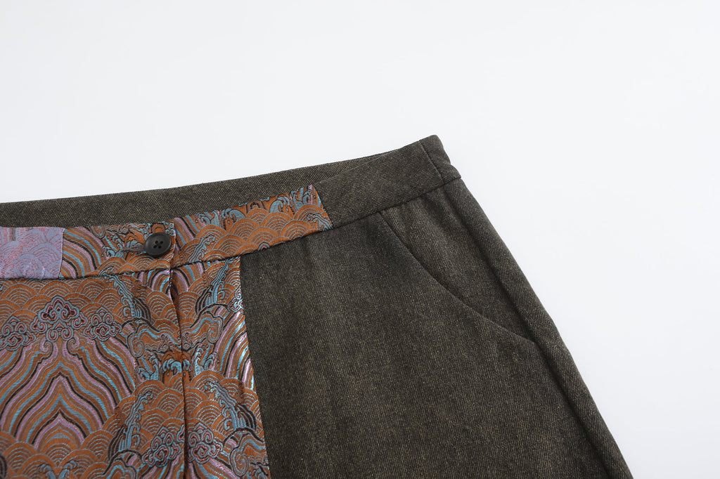 Dan Denim Patch Mini Skirt