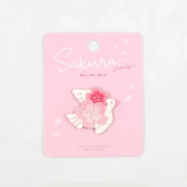 Kawaii Cherry Blossom Iron On Embroidery Patches