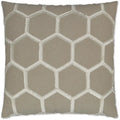 Hex Brown Throw Pillow With Insert