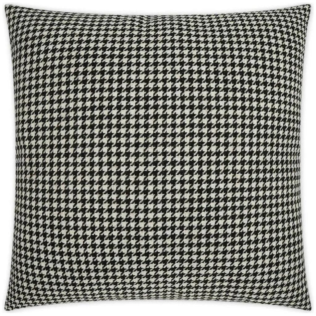 Houndstooth Black Throw Pillow With Insert