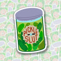 Pickle Slut Skull Sticker
