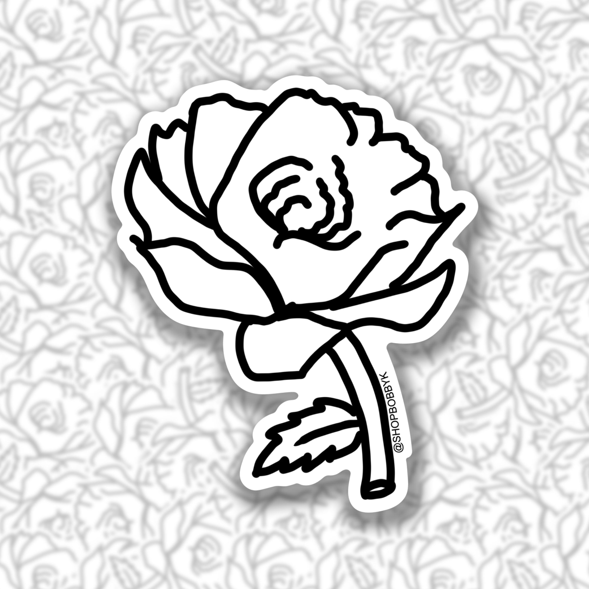 Rose Sketch Sticker