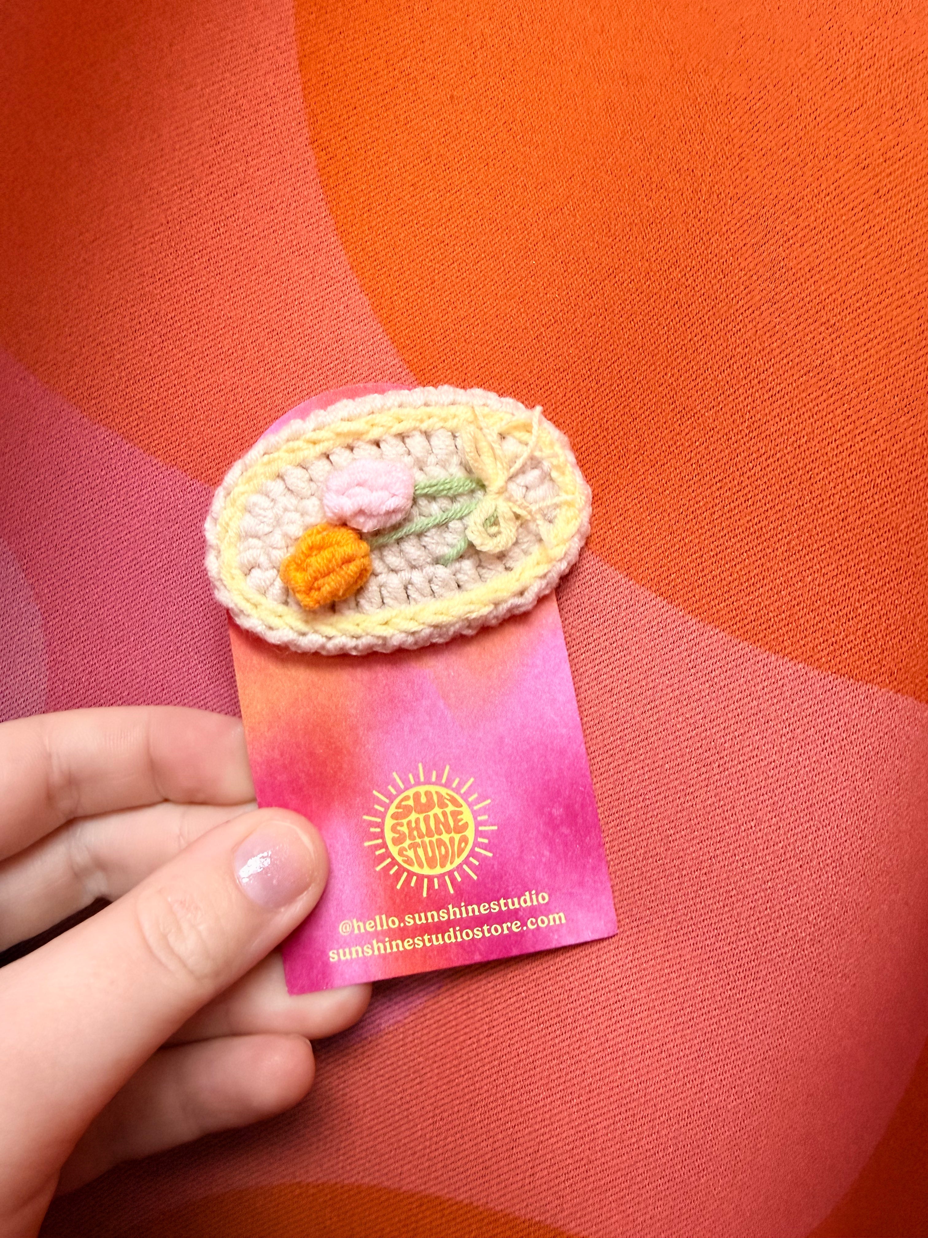 Crocheted Hair Clips