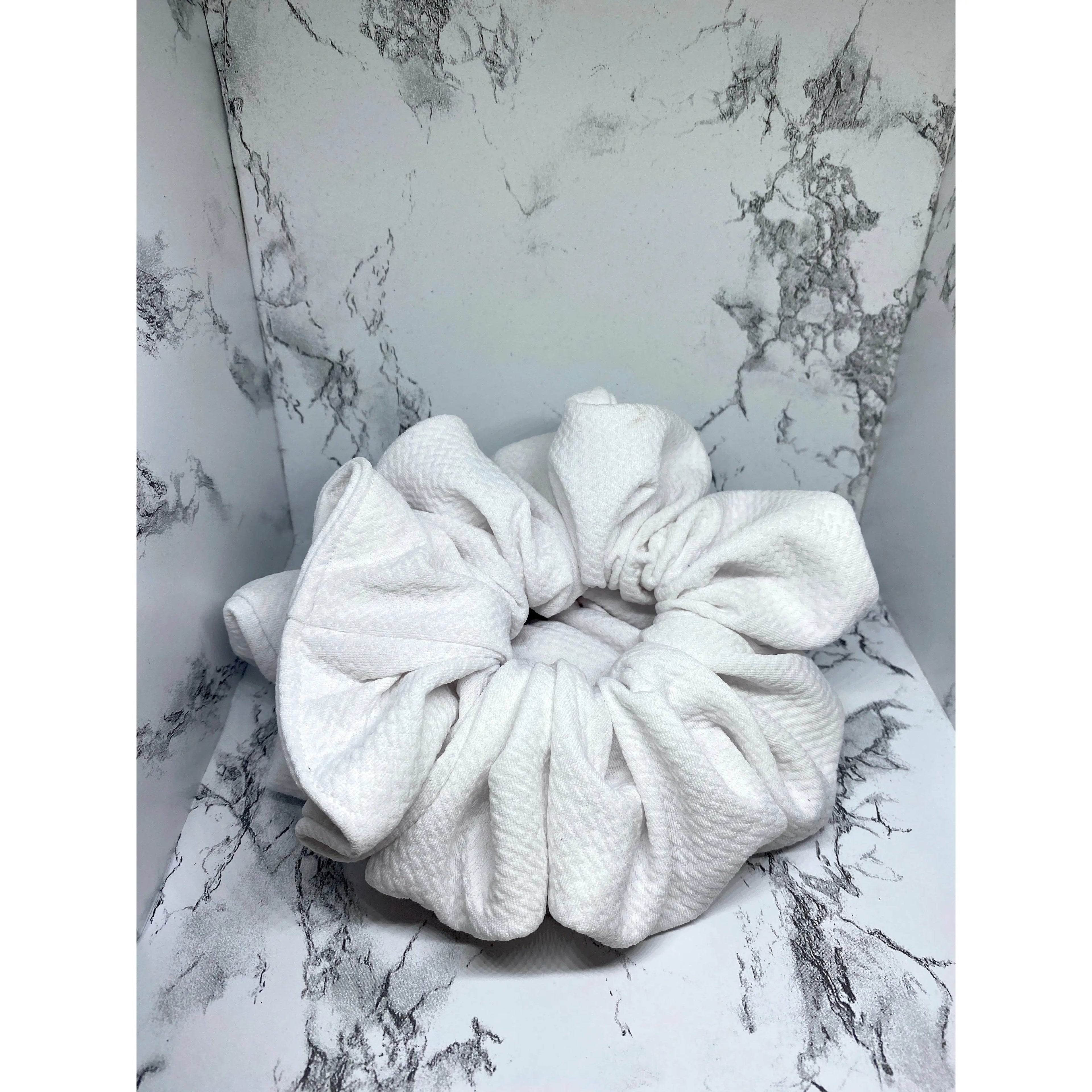 White Bullet Scrunchie