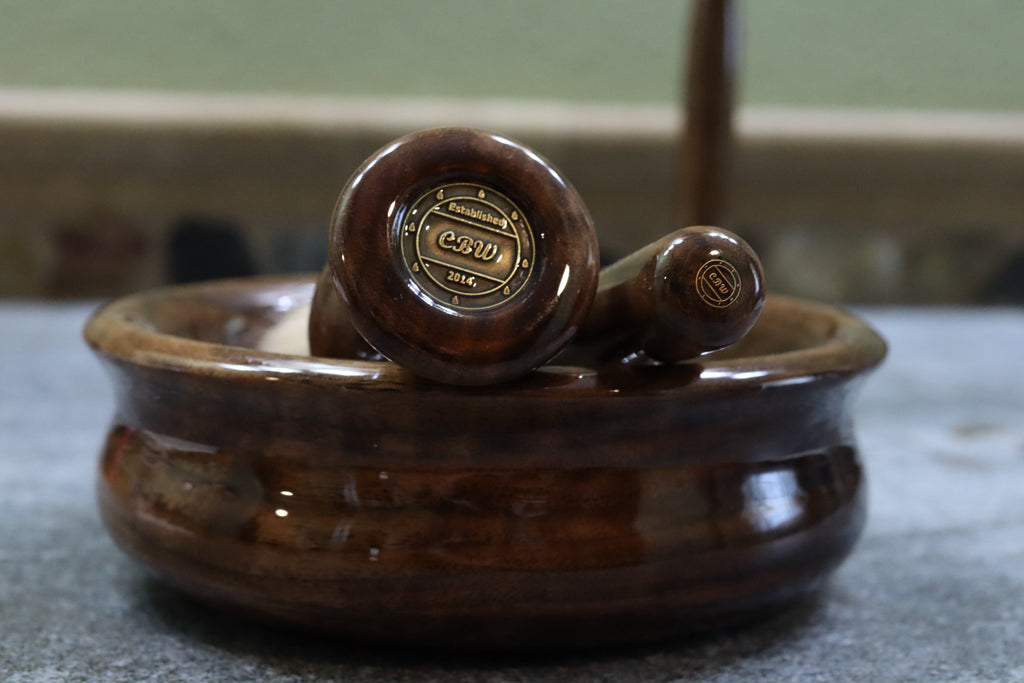 Walnut Wood Hand Crafted Shave Set with Gunmetal Safety Razor