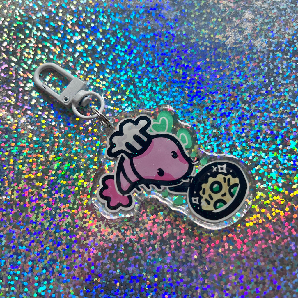 Shrimp Fried Rice ~ Glitter Acrylic Keychain Charm