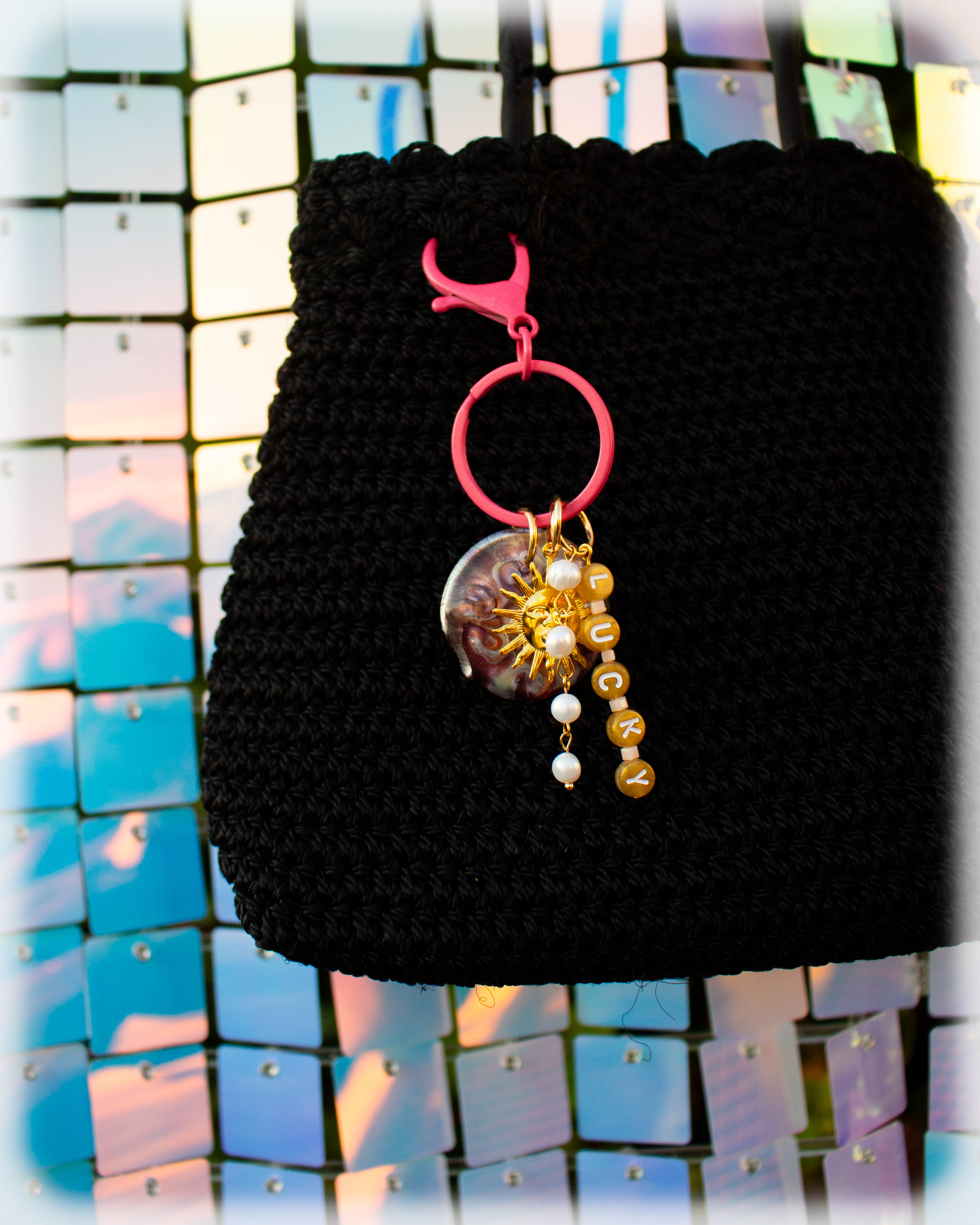 "Lucky" Beaded Bag Charm